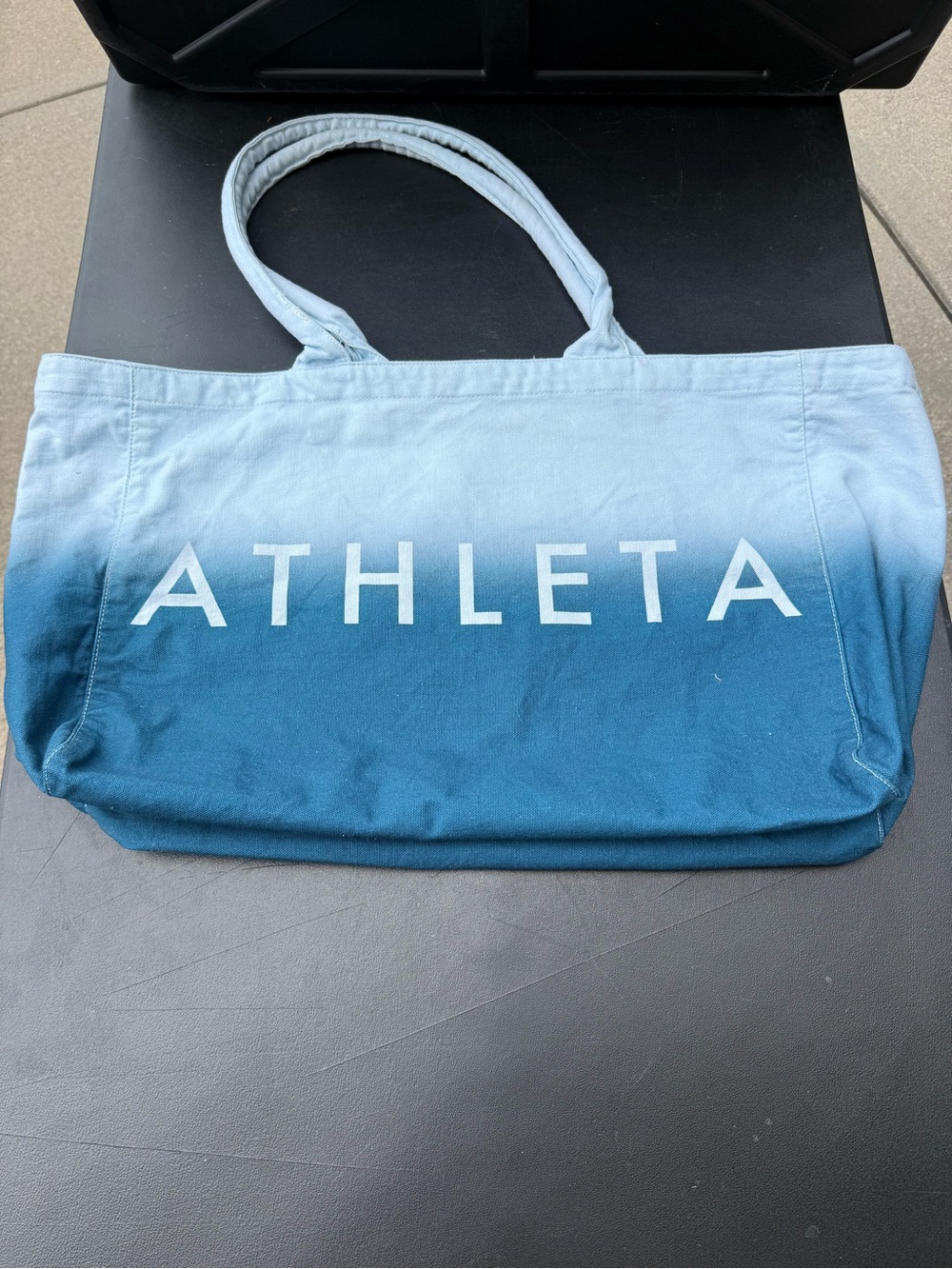 Athleta Blue Ombre Canvas Tote